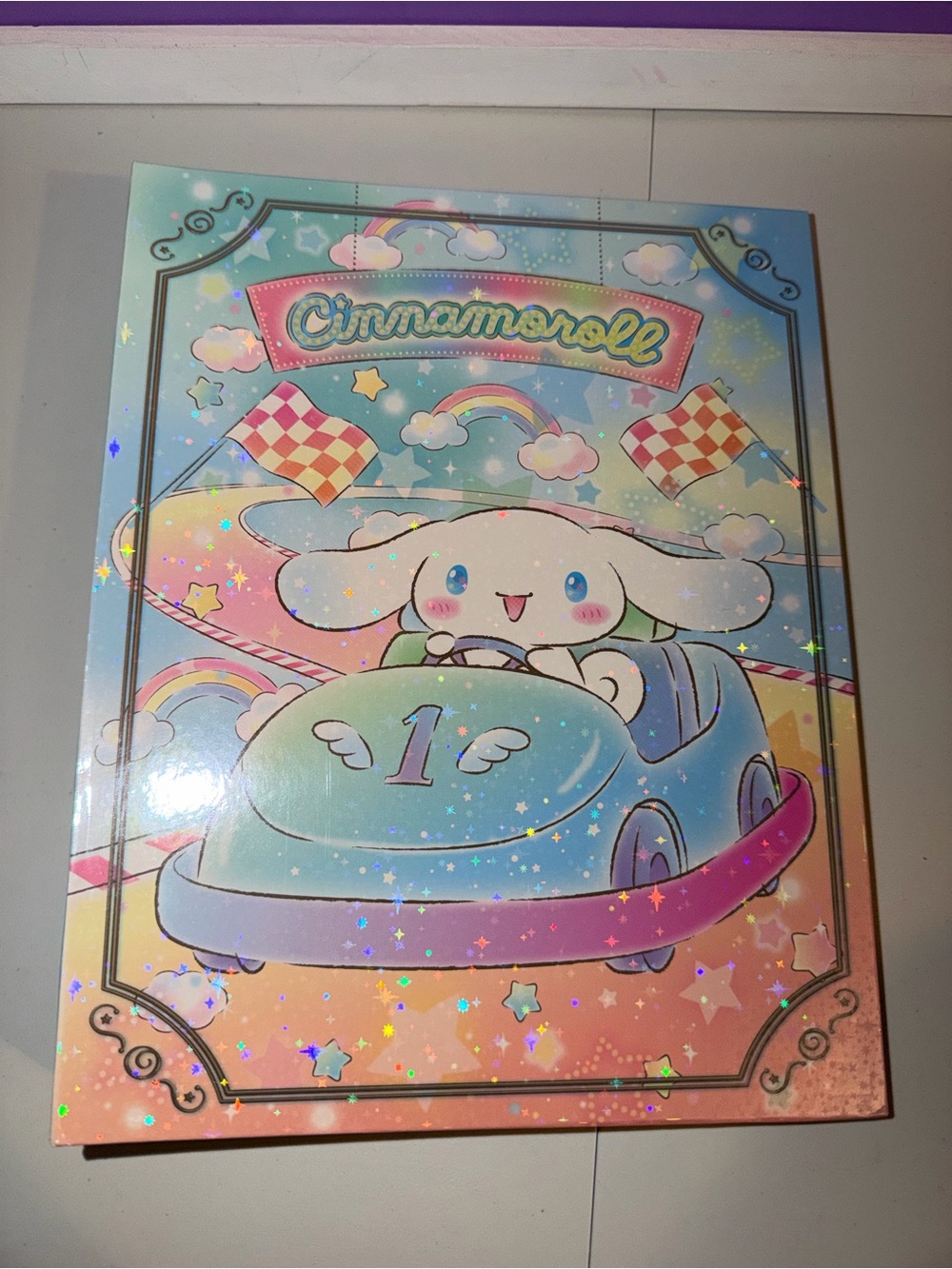 🩵NIP Sanrio Cinnamoroll Holographic Pastel Hardcover Binder with card sheets